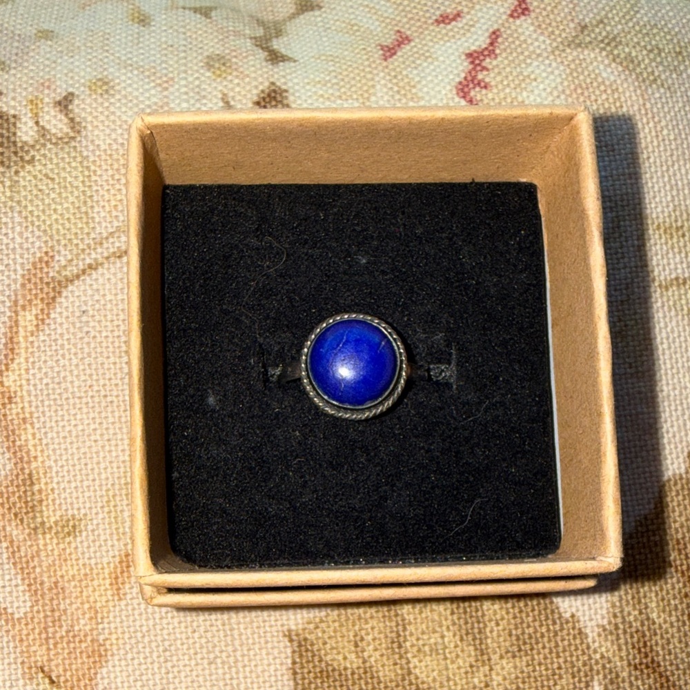 Blue Sterling Ring